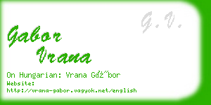 gabor vrana business card